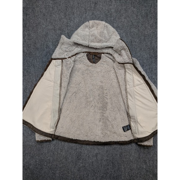 Kuhl Flight Jacket Women's Fleece Hooded Full Zip Up Sherpa Beige Medium - Picture 5 of 11